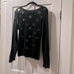 Black Festive or Evening top by Indian Designer